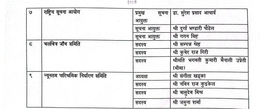 अध्यादेश लागूसँगै ठूला परिवर्तन: भौतिक पूर्वाधार र सञ्चार मन्त्रालयका ५६ पदाधिकारी पदमुक्त