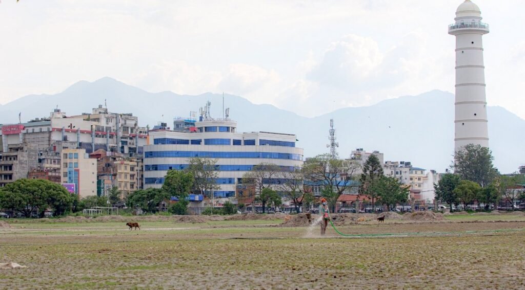 उजाड टुँडिखेललाई हराभरा बनाउने अभियान : सुरु भयो दुबो रोप्ने काम